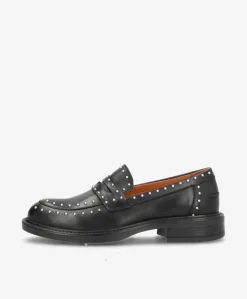 LASHES - Sort læder - Loafers Dame