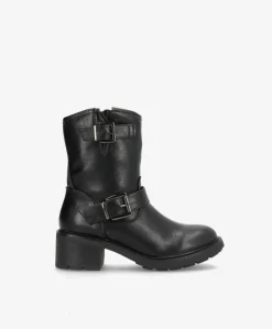 Lissy - 6302 - Dame Biker Støvle - Sort