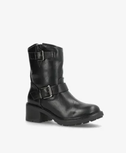 Lissy - 6302 - Dame Biker Støvle - Sort