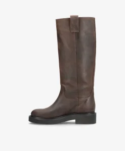 MADISON LONG - Brun læder - Lang støvle Dame