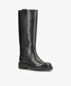 MADISON LONG - Sort læder - Lang støvle Dame