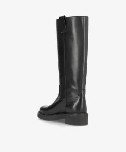 MADISON LONG - Sort læder - Lang støvle Dame