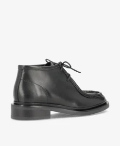 MAGNOLIA - Sort læder - Snørestøvle Dame