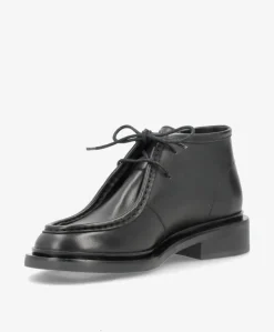 MAGNOLIA - Sort læder - Snørestøvle Dame