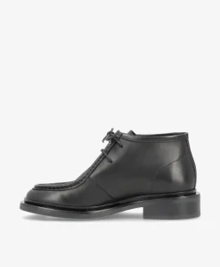 MAGNOLIA - Sort læder - Snørestøvle Dame