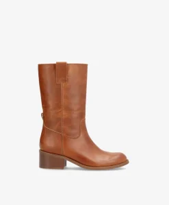 MARTINA - Mellemlang støvle dame - Cognac
