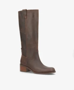 MARTINA LONG - Dame Lang støvle - Mørkebrun læder