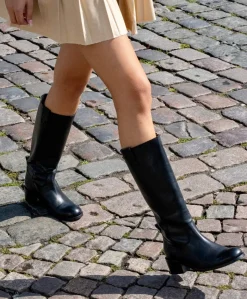 MARTINA LONG - Lang Støvle Dame - Sort