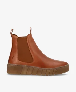 MOOVED - Mellembrun læder - Chelsea støvler Dame