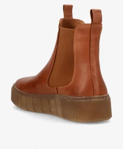 MOOVED - Mellembrun læder - Chelsea støvler Dame