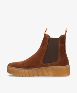 MOOVED S - Mørkebrun ruskind - Chelsea støvler Dame