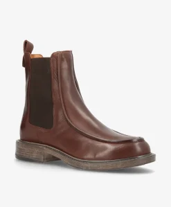 MORGAN - Mørkebrun læder - Ankelstøvle Dame