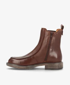 MORGAN - Mørkebrun læder - Ankelstøvle Dame