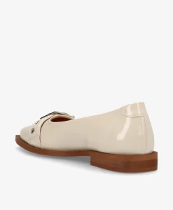 MUST CML - Ballerina - Beige lak læder
