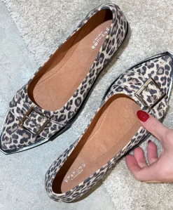 MUST S - Dame Ballerina - Leopard lys ruskind