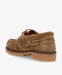 NAUTICA S - Mørk beige ruskind - Sejlersko