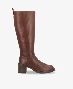 NEVADA Mørkebrun - Lang støvle - læder