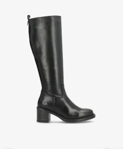 NEVADA Sort - Lang støvle - læder