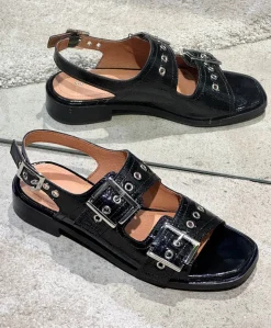 NEXT - Sandal - Sort Lak