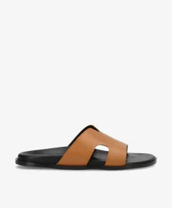 RAE - Cognac læder - Flade sandaler Dame