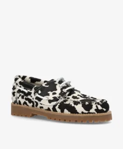 RUDDER X Ha - Cow sort - Pony hair læder - Sejlersko