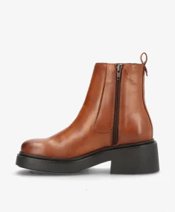 SADDLE - Brun læder - Chelsea støvler Dame