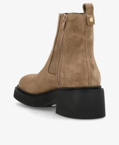 SADDLE S - Beige ruskind - Chelsea støvler Dame