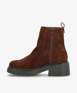 SADDLE S - Mørkebrun ruskind - Chelsea støvler Dame