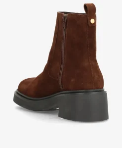 SADDLE S - Mørkebrun ruskind - Chelsea støvler Dame