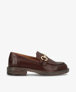 SANDRA - Mørkebrun læder - Loafers Dame
