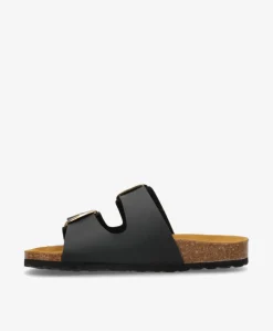 TORPINA St - Sort imiteret skind - Sliders Dame