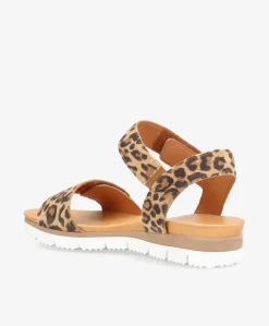 TOSCANA S - Leopard ruskind - Flade sandaler