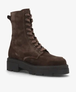 VALLEY S - Mørkebrun ruskind - Snørestøvle Dame