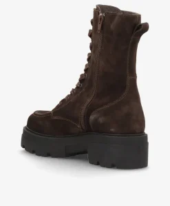 VALLEY S - Mørkebrun ruskind - Snørestøvle Dame