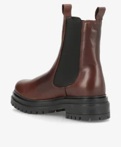 VISTA SEA - Dame Chelsea støvler - Mørkebrun læder