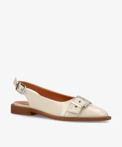 WANT - Slingback - CML Beige lak læder