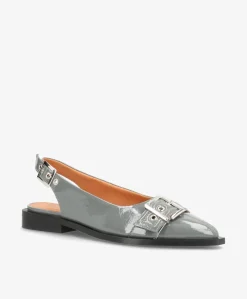 WANT - Slingback - Grå lak læder