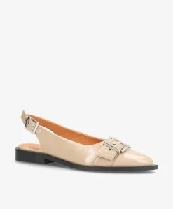 WANT - Slingback - Nougat lak læder