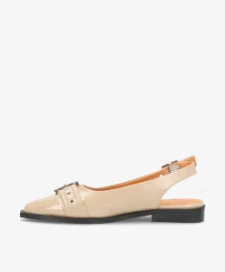 WANT - Slingback - Nougat lak læder
