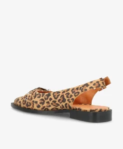 WANT S - Slingback - Leopard mørk ruskind