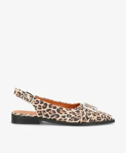 WANT S - Slingback - Leopard lys ruskind