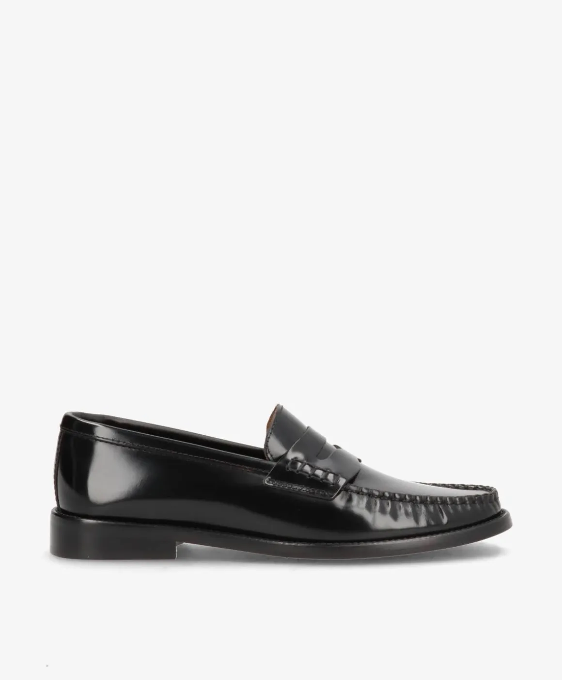 YORK P - Dame loafer - Sort Polido læder