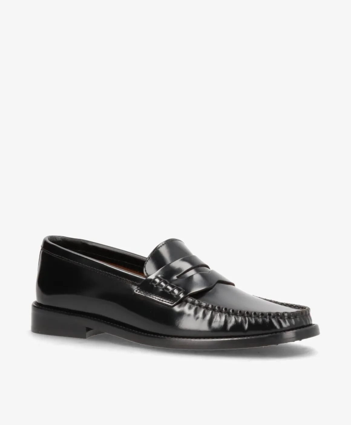 YORK P - Dame loafer - Sort Polido læder