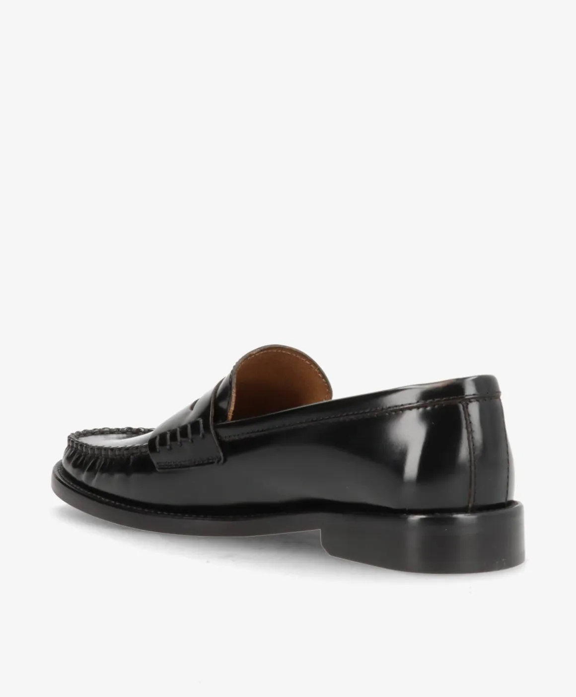 YORK P - Dame loafer - Sort Polido læder