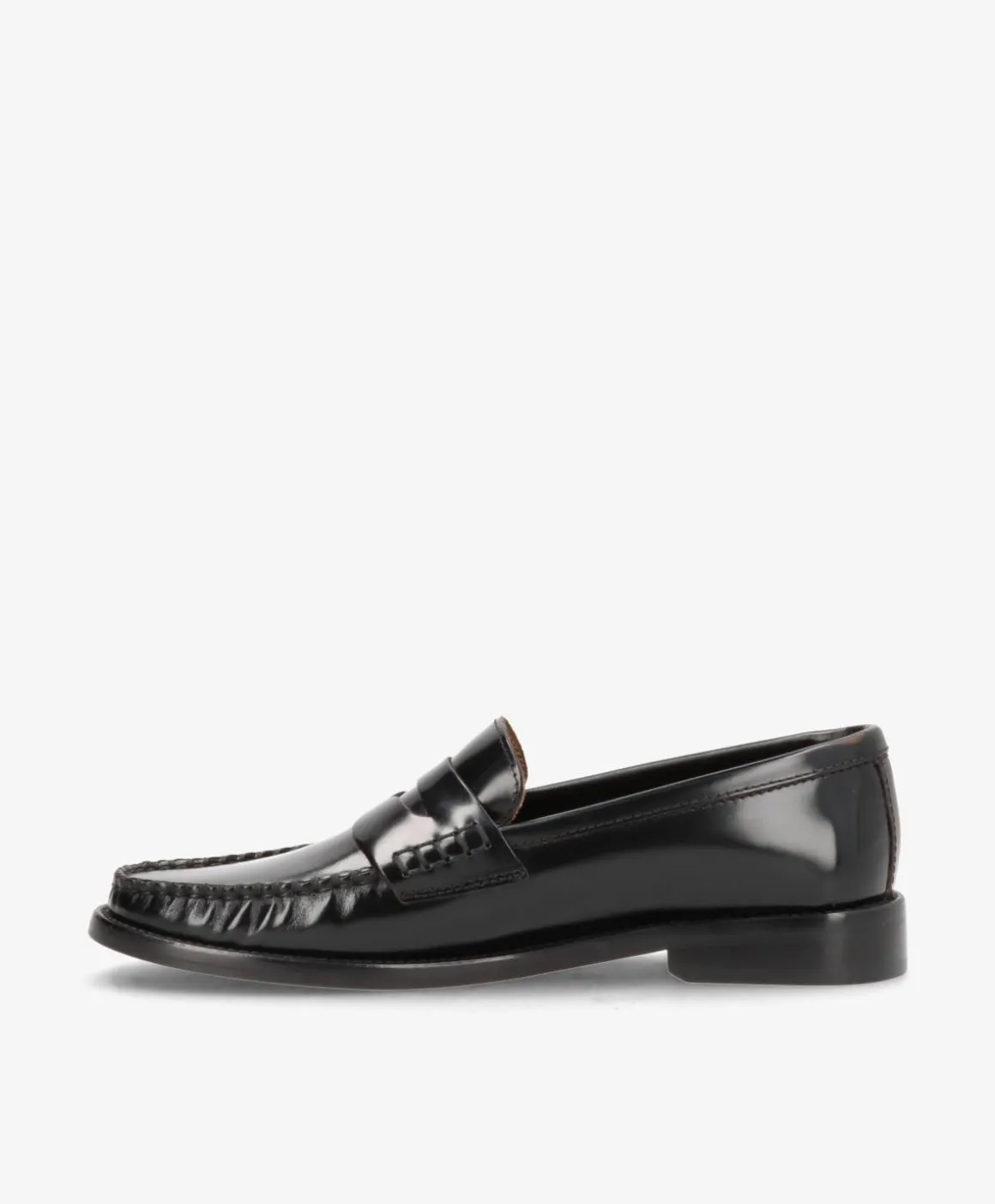 YORK P - Dame loafer - Sort Polido læder