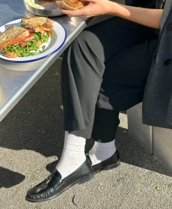 YORK P - Dame loafer - Sort Polido læder